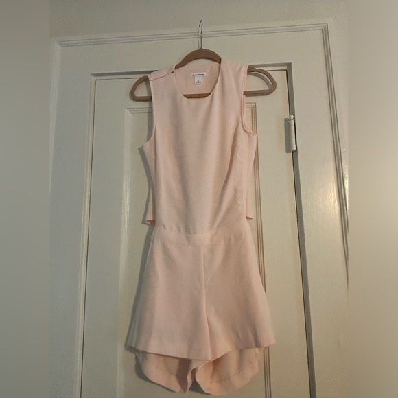 Club Monaco blush pink jumpsuit. With clasp buttons for shoulders. - Picture 2 of 3